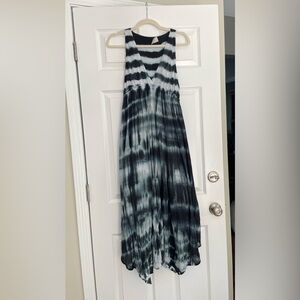 black and white tie dye maxi dress. Size small